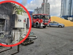 Pożar instalacji fotowoltaicznej pod Ciechanowem