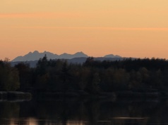 Pomarańczowe niebo i widok na Tatry…