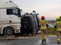 Pięć tysięcy złotych mandatu dla kierowcy ciężarówki, który spowodował poważny wypadek w Pępowie