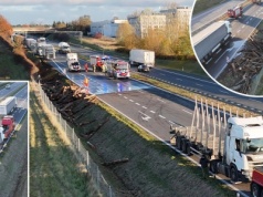 Bele drewna spadły z ciężarówki na S7. Wszyscy wiemy, co to przypomina