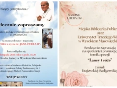 Montaż artystyczny oraz promocja tomiku poezji. MOK w Wysokiem Mazowieckiem zaprasza