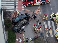 Wypadek w Pruszkowie. Dziewięć osób poszkodowanych