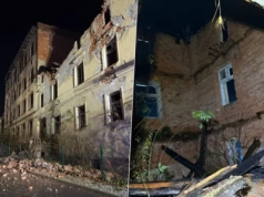 Ściana dawnego młyna zawaliła się na ulicę. „Realne zagrożenie dla zdrowia i życia”