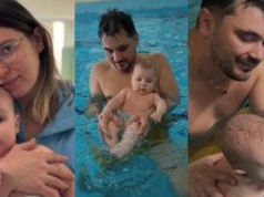 U Daniela i Faustyny Martyniuków rodzinna sielanka. Zabrali synka na basen. Rodzice na medal? (ZDJĘCIA)