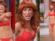 65-letnia Kathy Griffin w bikini wparowała do studia i pochwaliła się imponującą sylwetką (WIDEO)