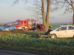 Zderzenie Oplów na skrzyżowaniu w miejscowości Sulin