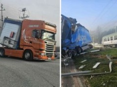 Groźny wypadek w Małopolsce. Wjechał na tory wprost pod pociąg