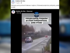 Pościg i strzały w Krakowie. Jest nagranie z akcji policji
