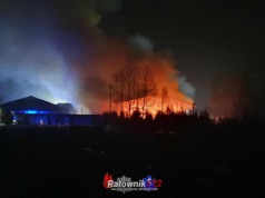 Pożar magazynu ze słomą w Facimiechu