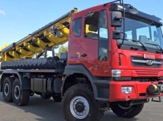 Wiertnica na podwoziu Daewoo Novus 6×6 – ciekawa nowość zza wschodniej granicy