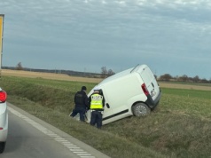Wypadł z jezdni na tzw. łączniku