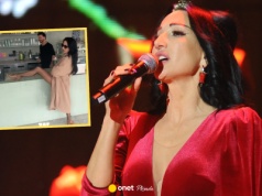 Justyna Steczkowska nagle odsłoniła nogę i postawiła na ladzie. 