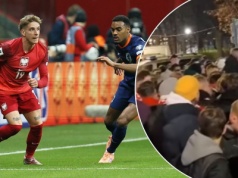 Dantejskie sceny przed meczem Polska-Holandia. TVP tego nie pokazała