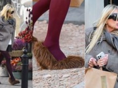 Monika Olejnik i jej futrzane buty kopytkują do warzywniaka. Stylowo? (ZDJĘCIA)