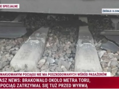 Ewakuowano pociąg z Dęblina do Warszawy! Pojazd zatrzymał się tuż przed wyrwą w torach