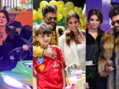 Rutkowscy odpięli wrotki na 12. urodzinach juniora. Wjechały okazały tort, Krzysztof w futrze i podjarana Maja w autku (ZDJĘCIA)