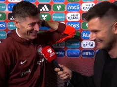 Lewandowski aż wybuchł śmiechem przed kamerami TVP. Nie wytrzymał