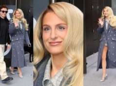 Szczuplejsza o 30 kg Meghan Trainor w ultrakrótkiej mini macha do fanów z mężem u boku (ZDJĘCIA)