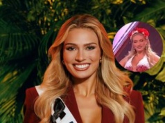 Miss Universe 2025. Emily Reng w narodowym stroju. Wianek, maki i kolory polskiej flagi