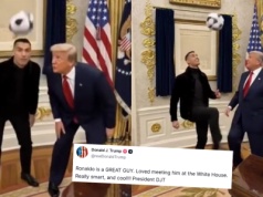 Trump wzorem Adriana Polaka też wrzucił fejka z piłkarską gwiazdą, ale z Ronaldo