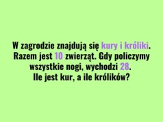 Zagadka z zagrody: myślisz, że dasz radę policzyć wszystkie nogi? Większość podaje złą odpowiedź