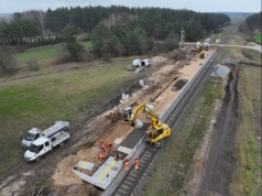 PLK SA odbudowują linię do Łomży