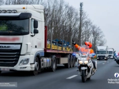 Policyjny helikopter nagrywał wyprzedzające ciężarówki – kosztowna akcja w Belgii