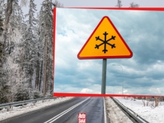 Znak z płatkiem śniegu na drodze to ważny sygnał dla kierowcy. Szczególnie teraz