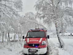 505 interwencji strażaków na Podkarpaciu. Intensywne opady śniegu paraliżują region