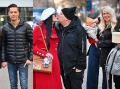 Uchachane gwiazdy wdzięczą się przed studiem 