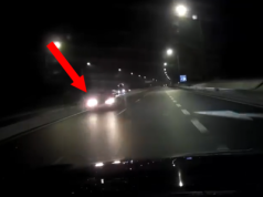 Samochód jechał pod prąd na S19 przy zjeździe na Kraśnik. Nagranie pokazuje niebezpieczną sytuację