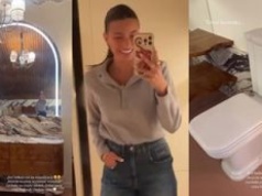 Julia Wieniawa PISZCZY na widok nowej garderoby i łazienki w leśnej chatce: 