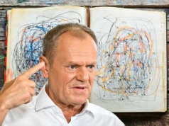 Tusk wypiera rzeczywistość. Premier z kredkami!