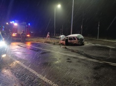 Jazdę zakończył w rowie