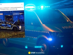 Poważny wypadek radiowozu w Warszawie. Zderzył się z dwoma osobówkami