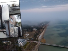 Pożar lokalu nad morzem. Ogień zagrażał budynkom obok