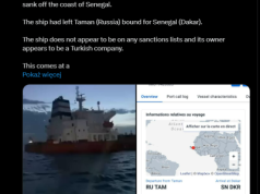 Tankowiec „Mersin” z tzw. floty cieni z poważnym przeciekiem u wybrzeży Afryki Zachodniej