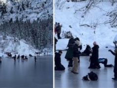 Szokujące nagranie. Zrobili sobie lodowisko z Morskiego Oka