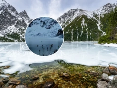 Zrobili sobie „lodowisko” nad Morskim Okiem. Turyści znów łamią zasady