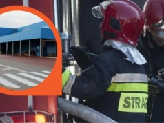 Alarm pożarowy i ewakuacja w Castoramie koło Ciechanowa