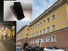 Wybuch telefonu w internacie w Ropczycach. 