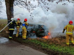 Kierowca spłonął w elektryku (ZDJĘCIA)