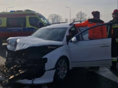 Uwaga wypadek na DK 46 w okolicy Strobic