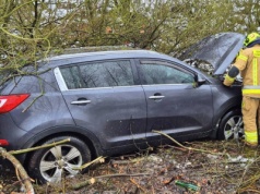 Nieszczęśliwa podróż samochodem z dziećmi. Auto nagle wypadło z drogi