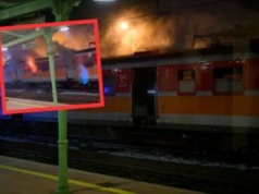 Pożar na dworcu w Nowym Sączu. Zapalił się wagon pasażerski