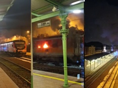 Na stacji PKP w Nowym Sączu palił się wagon pasażerski