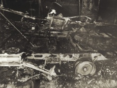 Pożar na ogródkach działkowych. Jedna osoba trafiła do szpitala