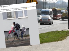 Mężczyzna wiózł na rowerze troje małych dzieci bez kasków. Internauci: Nie każdego stać na auto