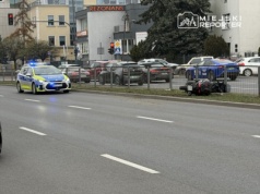 Wypadek w Wilanowie. Motocyklista w szpitalu, kierowca auta uciekł