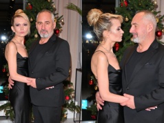 Kopczyński z ukochaną na świątecznej gali. Nie szczędzili sobie czułych gestów i spojrzeń